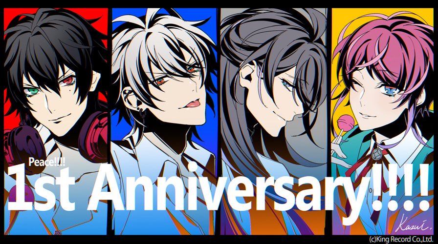 キャラクターデザインのkazuiさんから1周年のお祝いイラストが届きました ヒプマイ ヒプノシスマイク